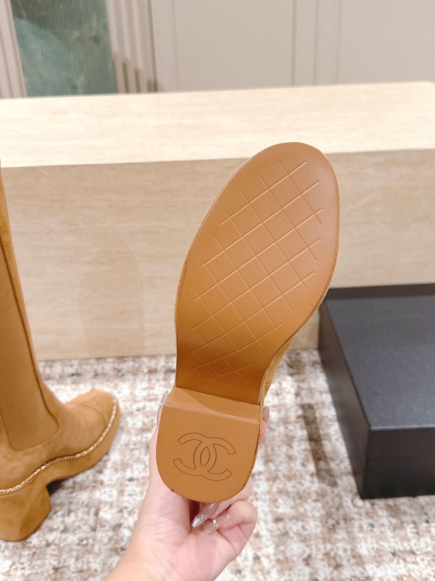 CC 25SS High Boot Beige Suede 431718 - Product Image 6