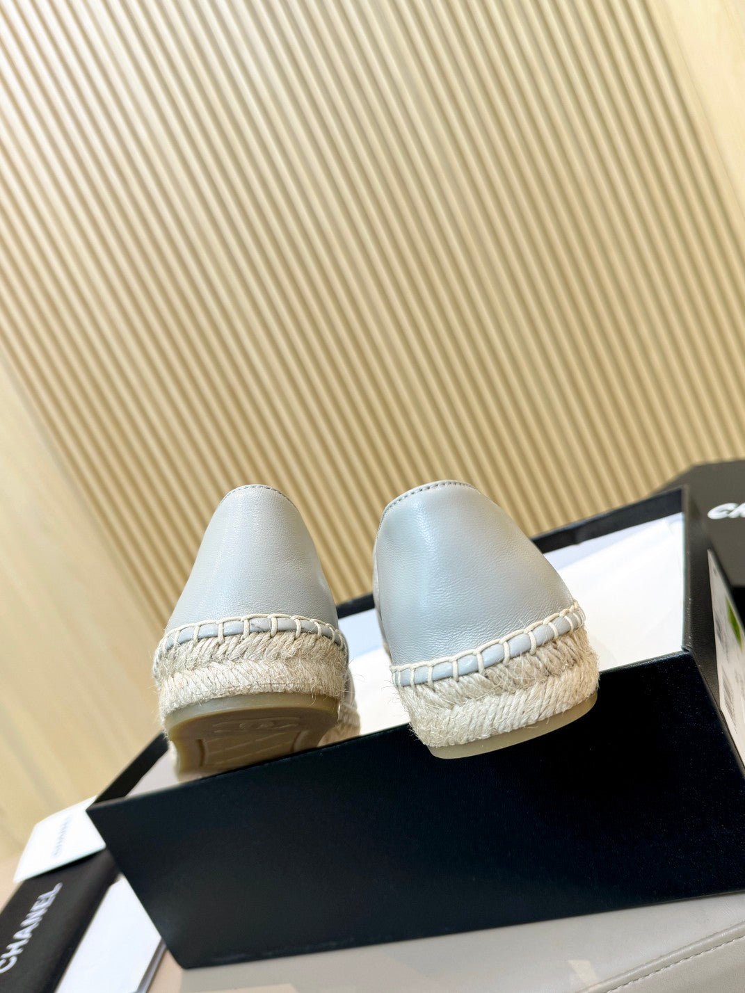 cc espadrilles grey cloud blue quilted caflskin - Product Image 4