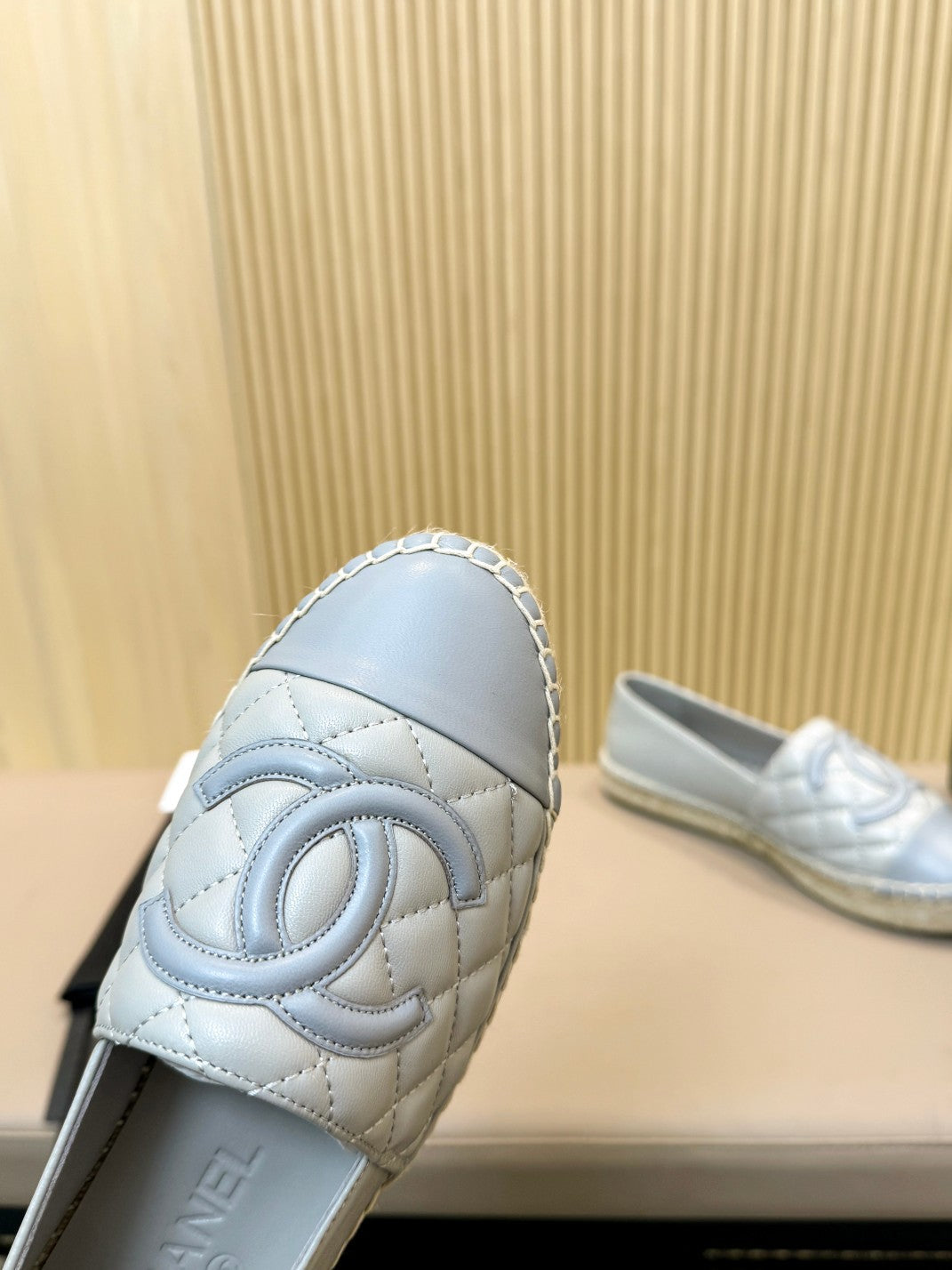 cc espadrilles grey cloud blue quilted caflskin - Product Image 7
