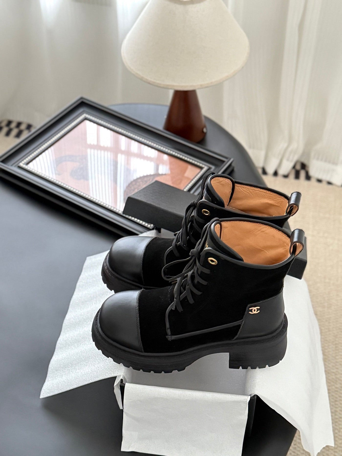CC 25 ankle boots black suede sheepskin 458767 - Product Image 7