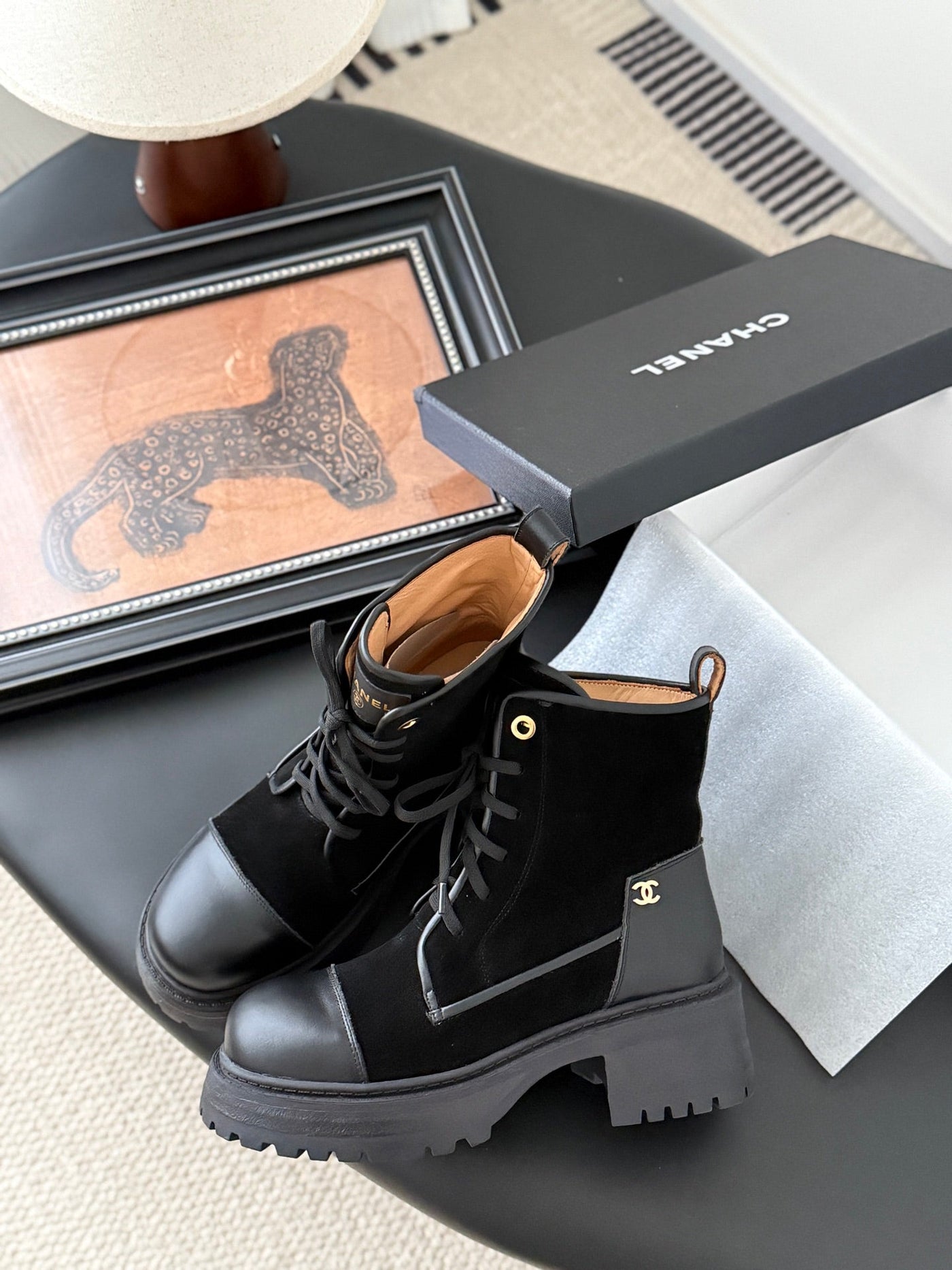 CC 25 ankle boots black suede sheepskin 458767 - Product Image 9