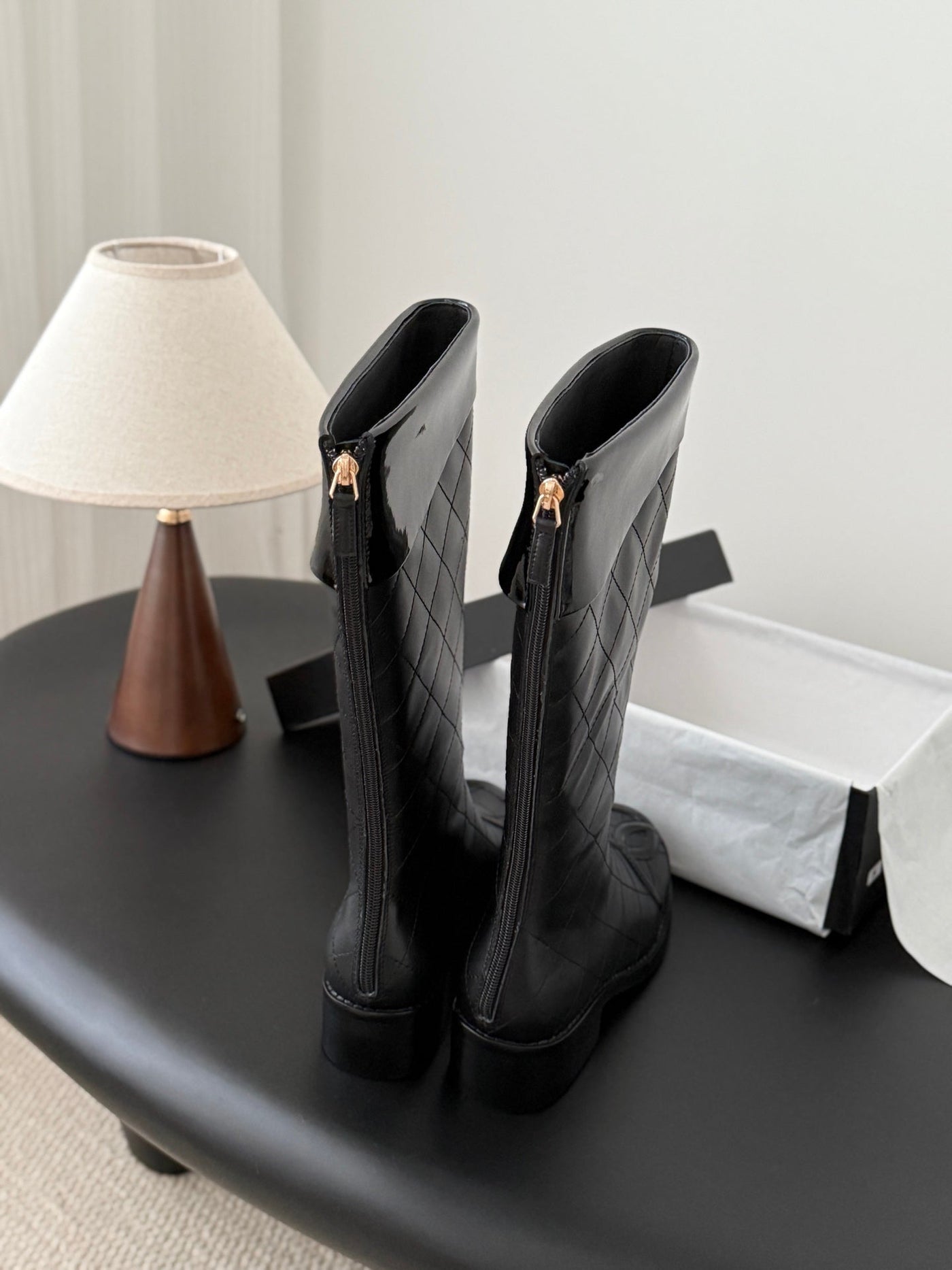 CC Cambon Mid-Calf Boots Black Cowhide 550636 - Product Image 5