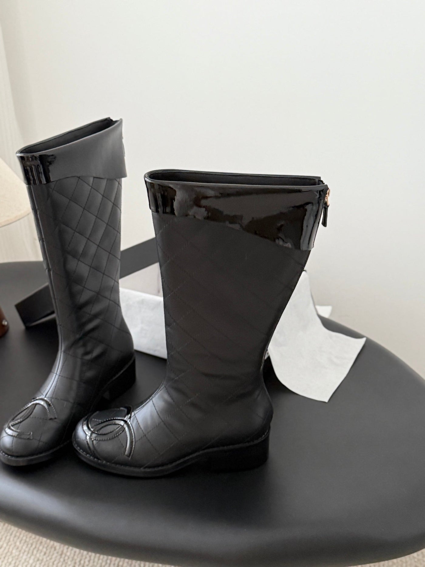 CC Cambon Mid-Calf Boots Black Cowhide 550636 - Product Image 6