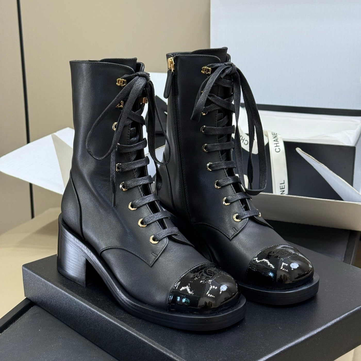 CC 25 Martin Boot Black Calfskin 408584 | Studio Nafay