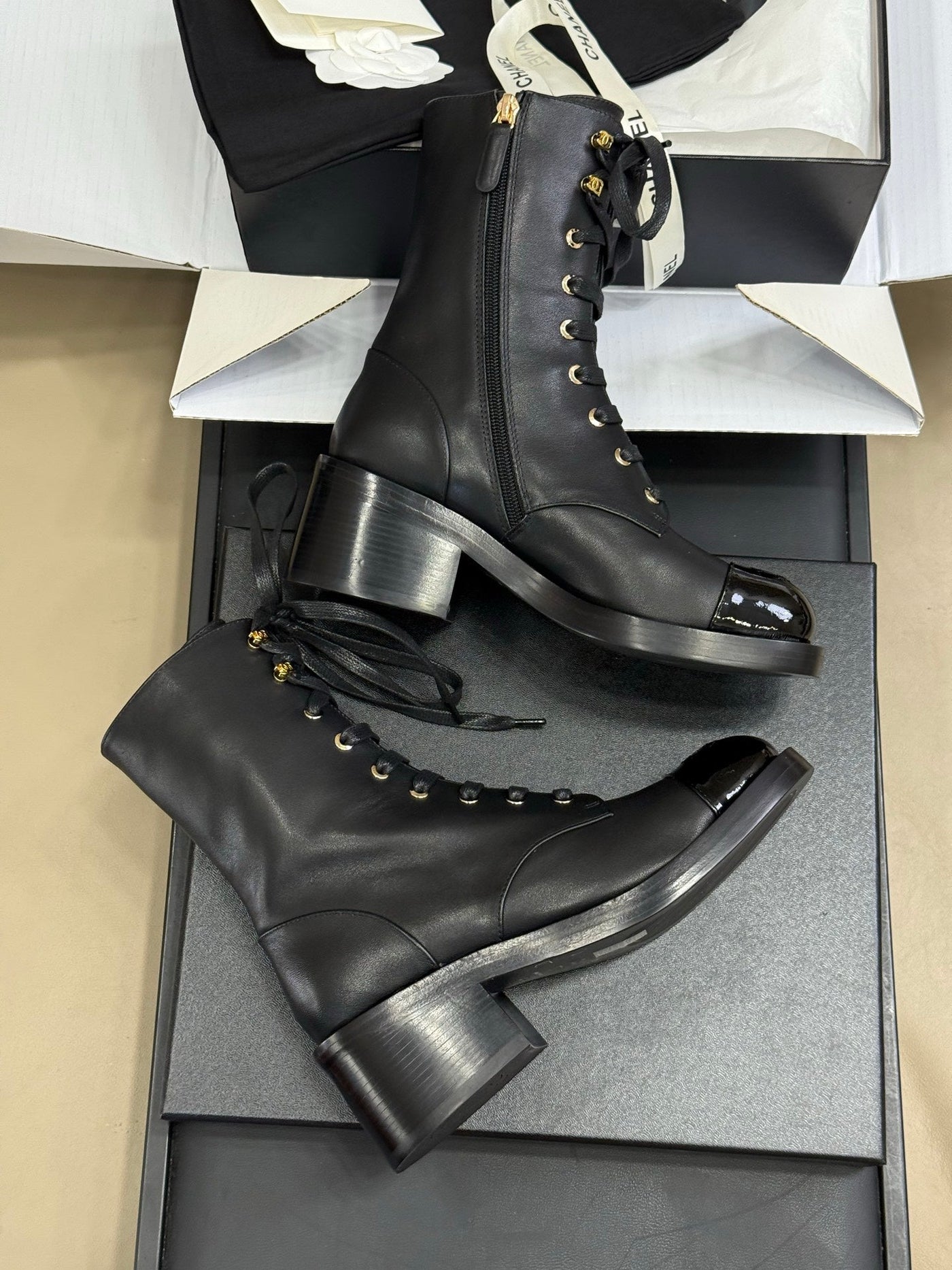 CC 25 Martin Boot Black Calfskin 408584 - Product Image 2