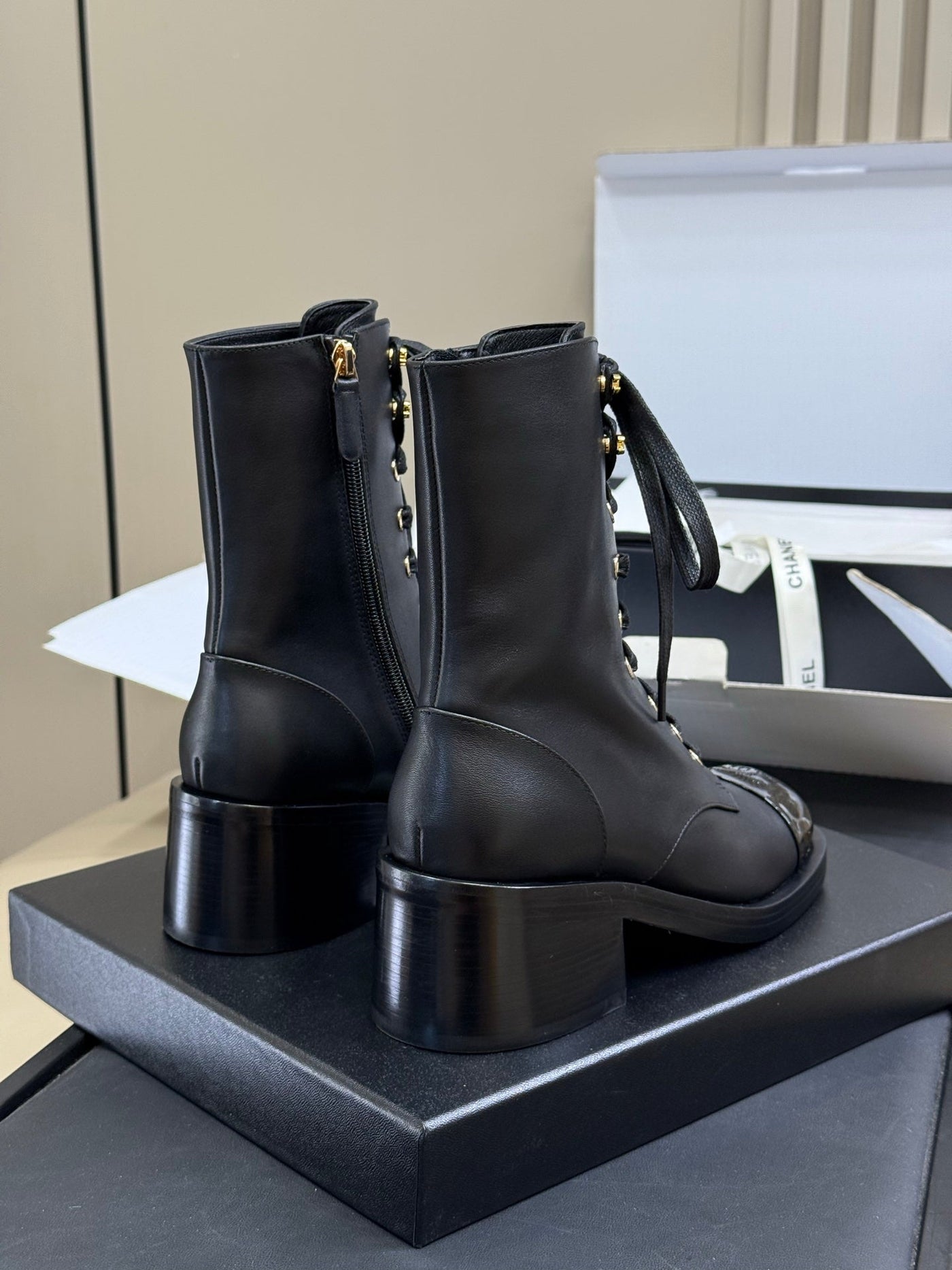 CC 25 Martin Boot Black Calfskin 408584 - Product Image 9