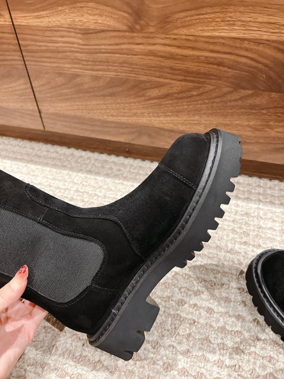 CC Chelsea High Boots Black Suede 937070 - Product Image 5