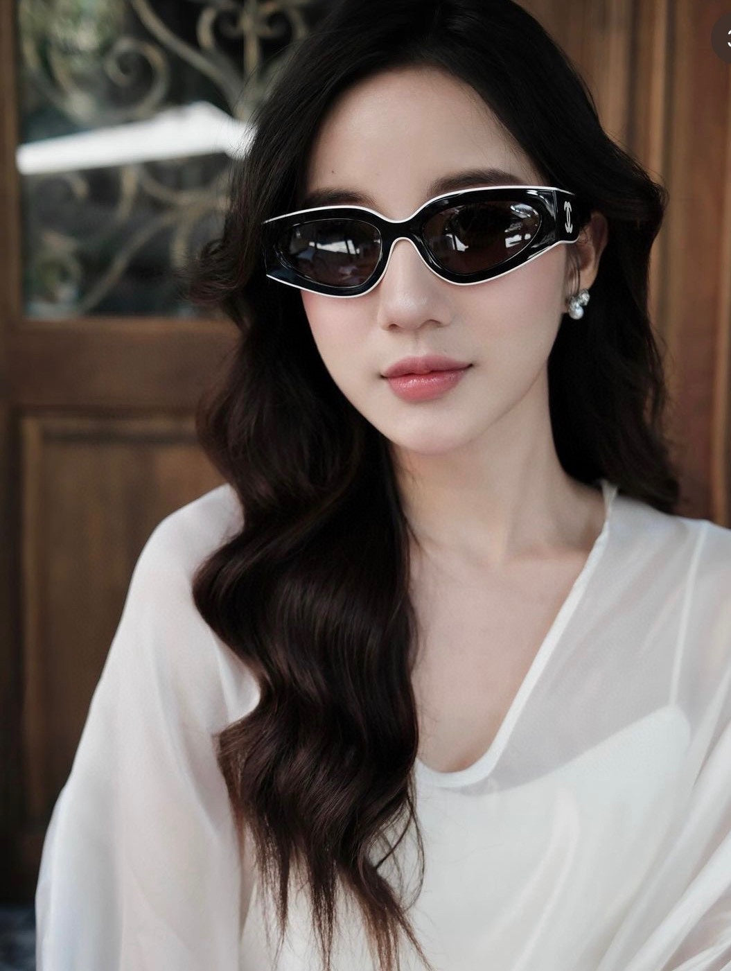CC Sunglassses Black Mix White 6056 - Product Image 3