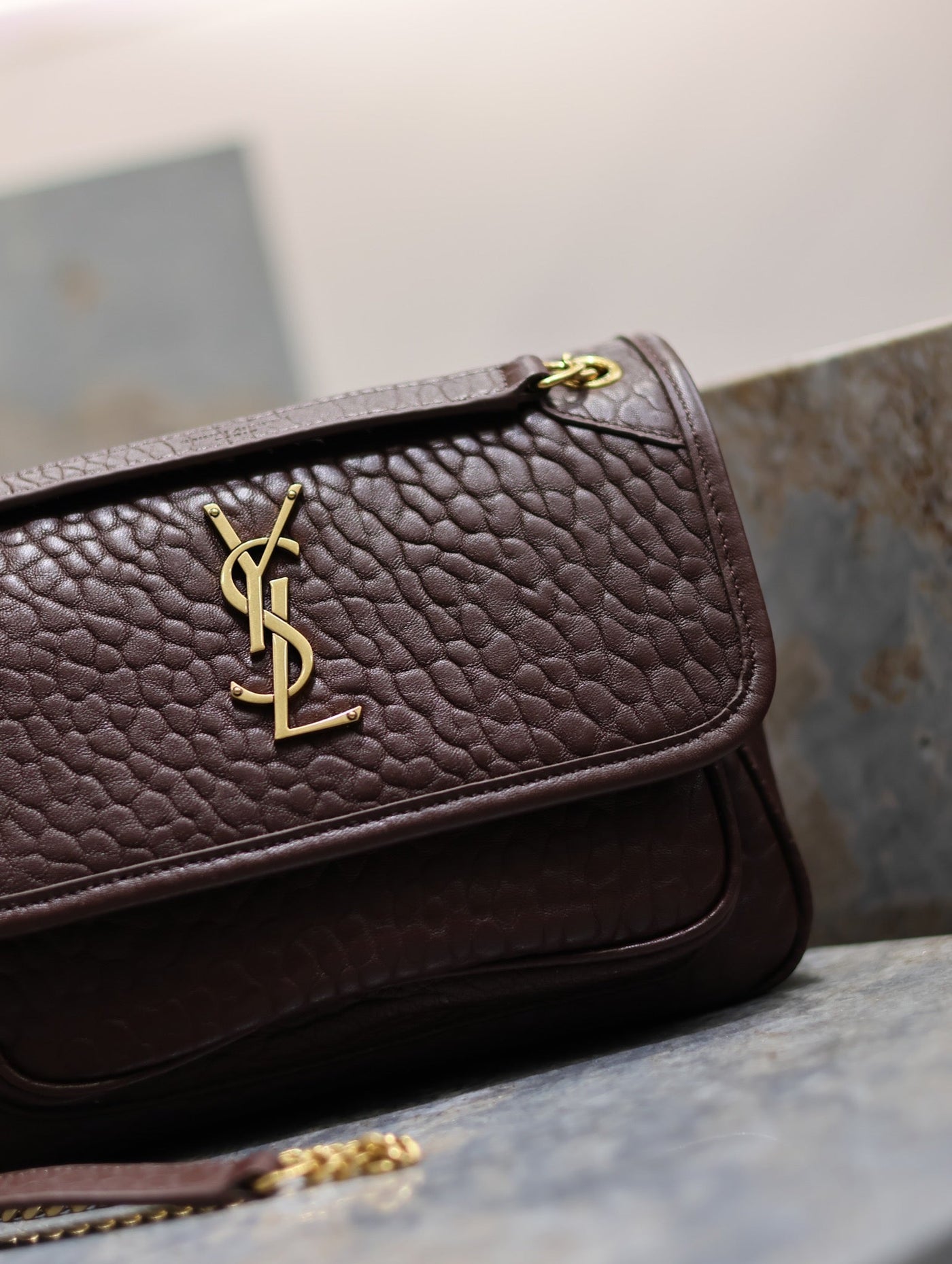 JAMIE POCHON 38 IN ARMY GREEN LAMBSKIN GOLD HARDWARE - Product Image 4