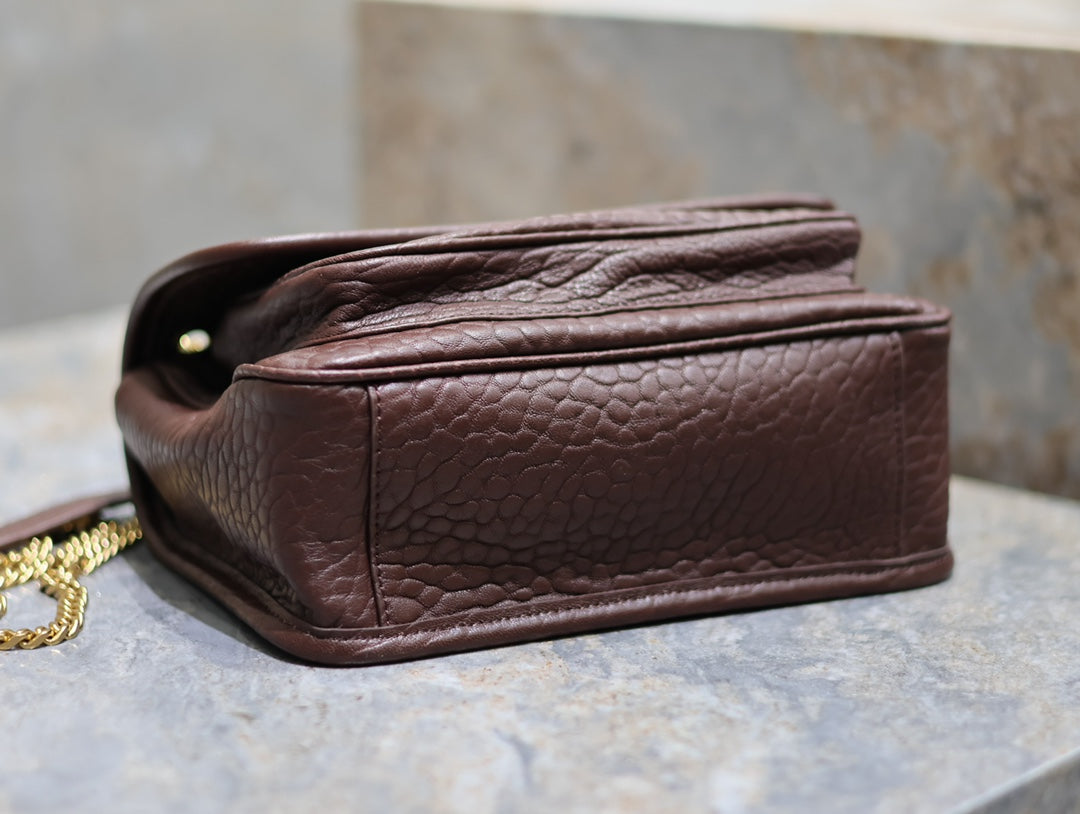 JAMIE POCHON 38 IN ARMY GREEN LAMBSKIN GOLD HARDWARE - Product Image 8