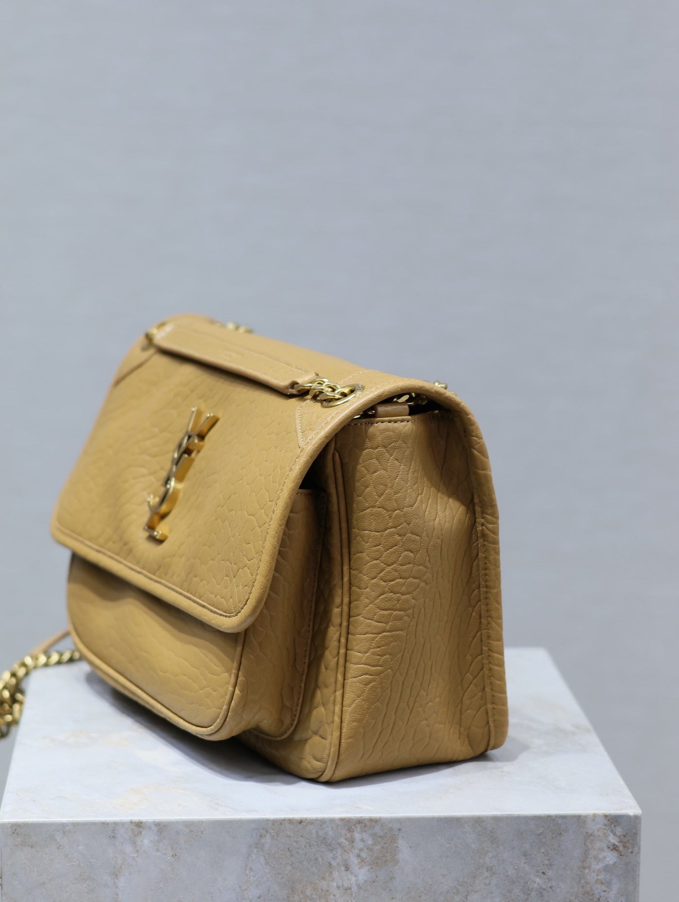 NIKI MEDIUM 28 IN DIJON YELLOW ELEPHANT PATTERN LAMBSKIN - Product Image 2