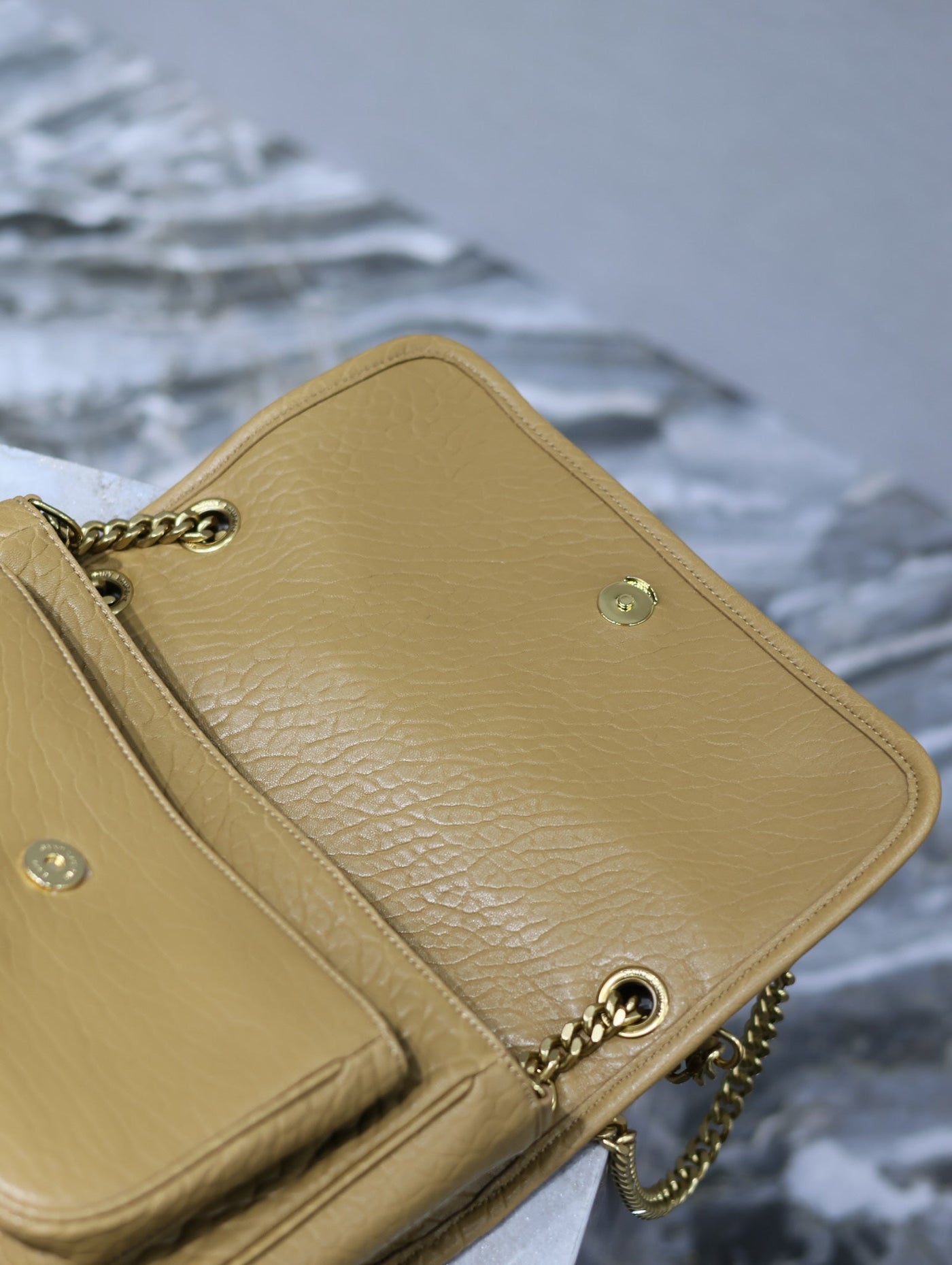 NIKI MEDIUM 28 IN DIJON YELLOW ELEPHANT PATTERN LAMBSKIN - Product Image 7