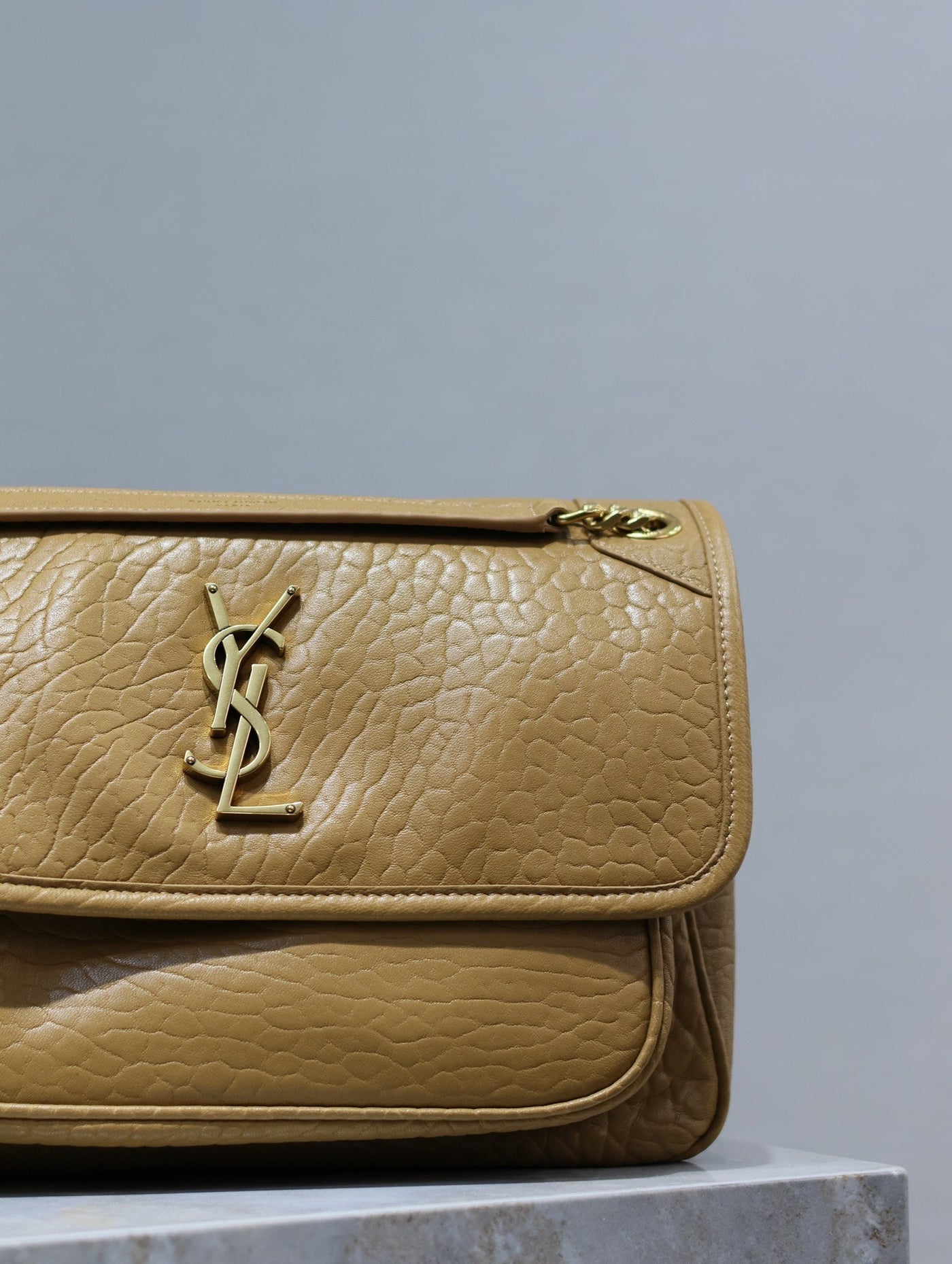 NIKI MEDIUM 28 IN DIJON YELLOW ELEPHANT PATTERN LAMBSKIN - Product Image 9