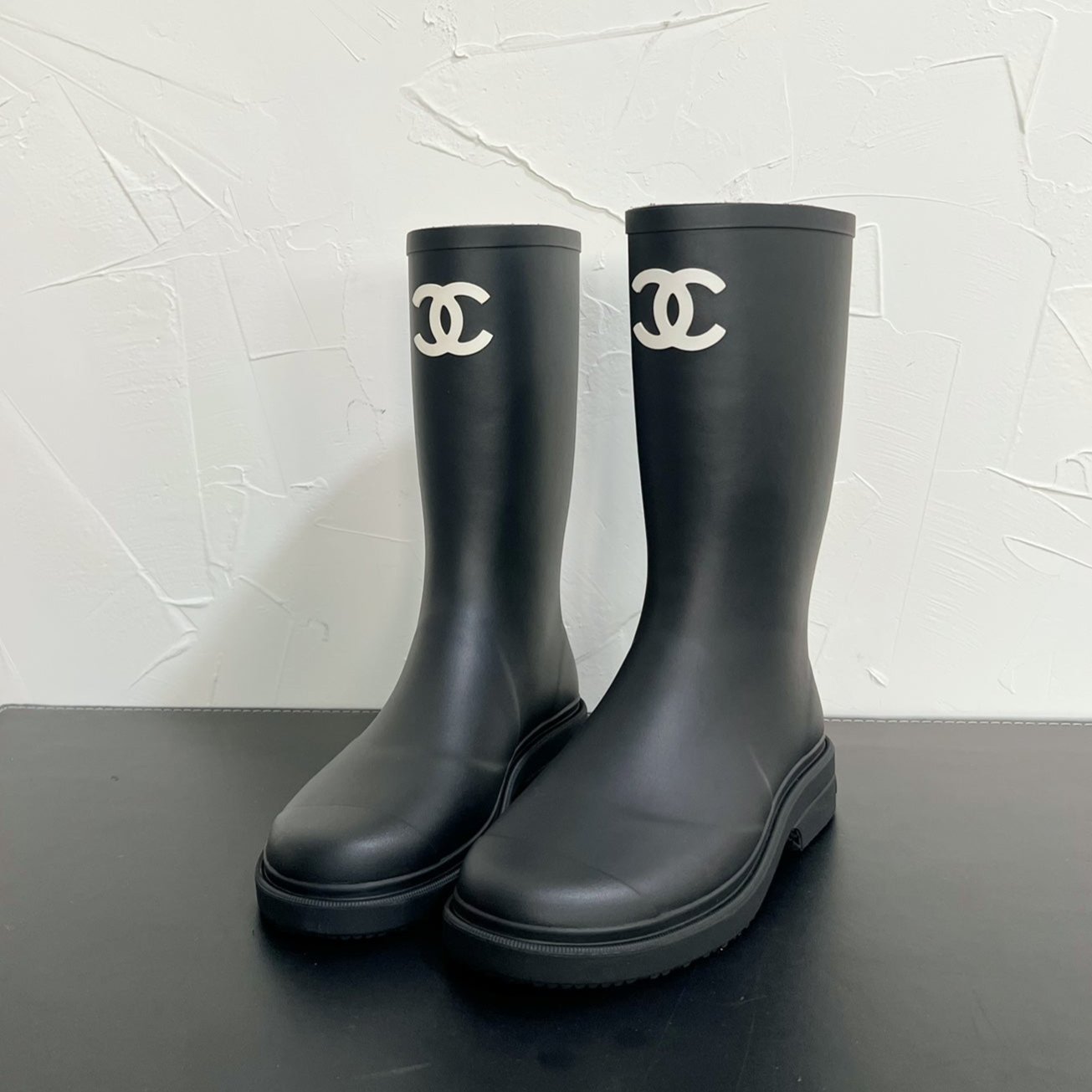CC High Boots Black Natural Rubber 949646 | Studio Nafay