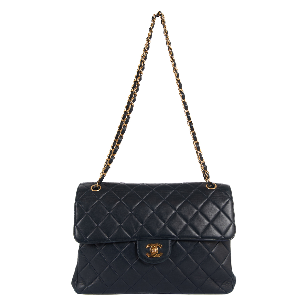 Chanel Navy Jumbo Double Sided Classic Flap Bag - Product Image 3