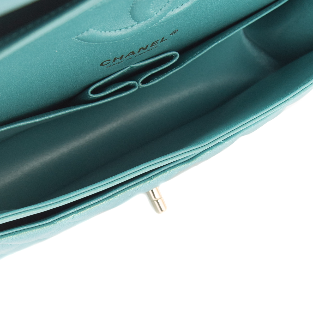 Chanel Medium Classic Double Flap in Iridescent Green - Product Image 5