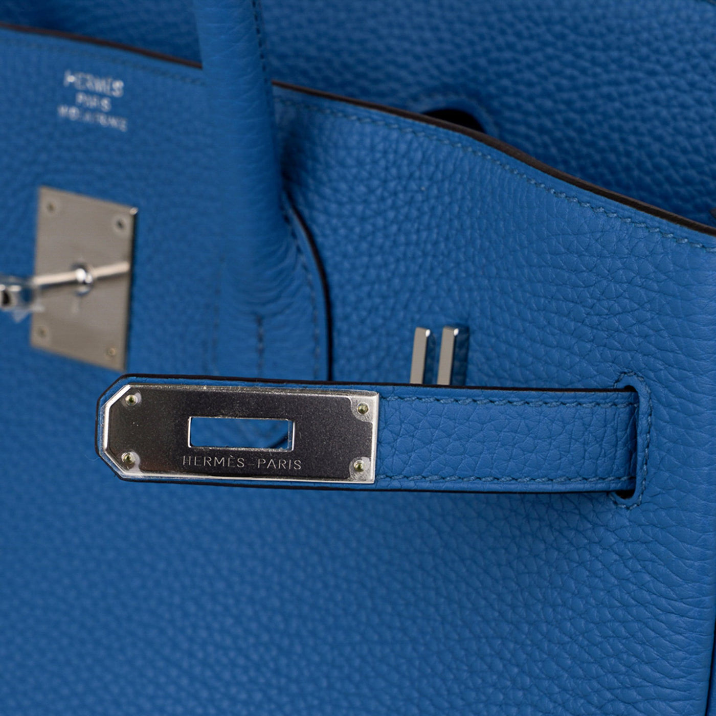 Hermes Birkin 35 Hermes Bag Rich Blue Izmir Clemence Palladium - Product Image 4