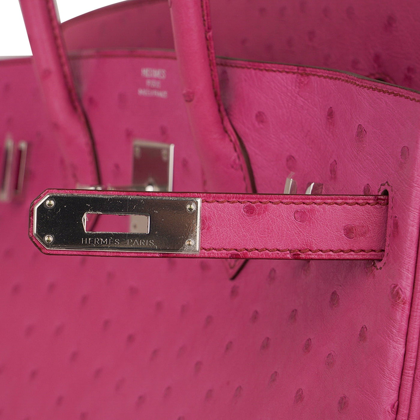 Hermes Birkin 35 Bag Fuchsia Ostrich Palladium Hardware - Product Image 3