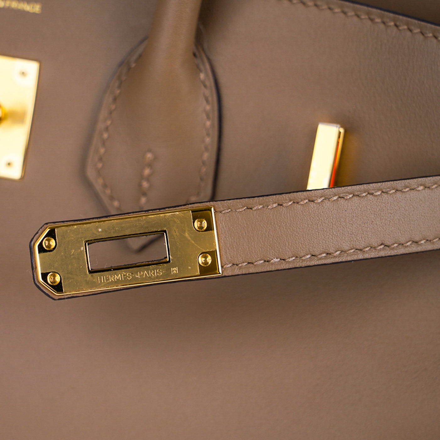 Hermes Birkin 25 Beige De Weimar Veau Jonathan Leather Gold Hardware - Product Image 3