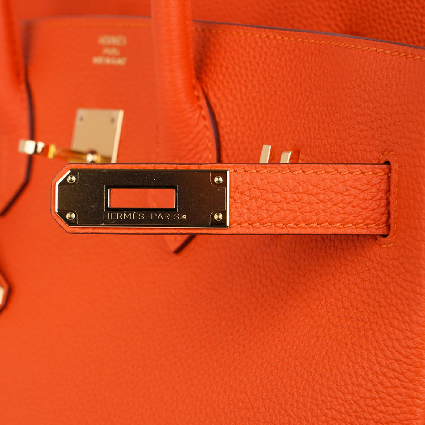 Hermes Birkin 35 Bag Feu Orange Togo Gold Hardware - Product Image 3
