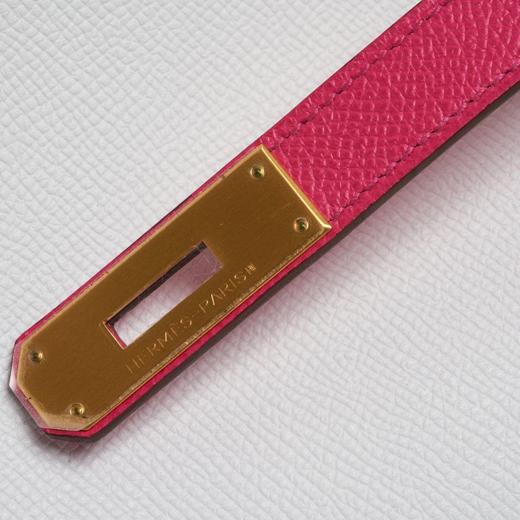 Hermes Birkin 35 HSS Bag White/Rose Confetti/Rose Tyrien Brushed Gold Hardware - Product Image 3