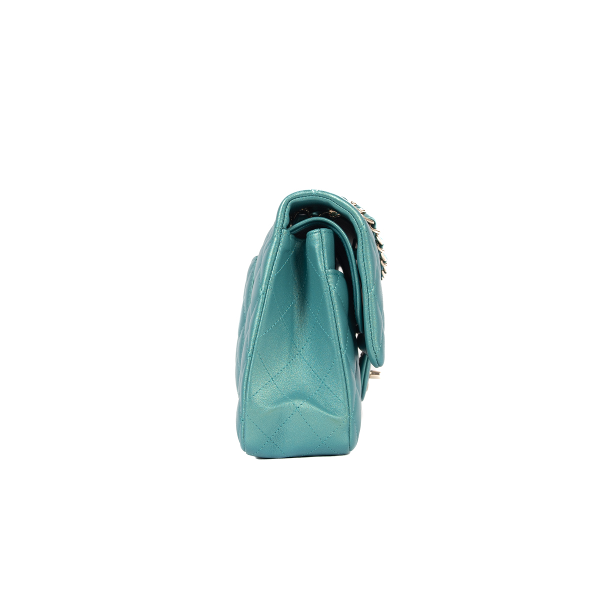 Chanel Medium Classic Double Flap in Iridescent Green - Product Image 2