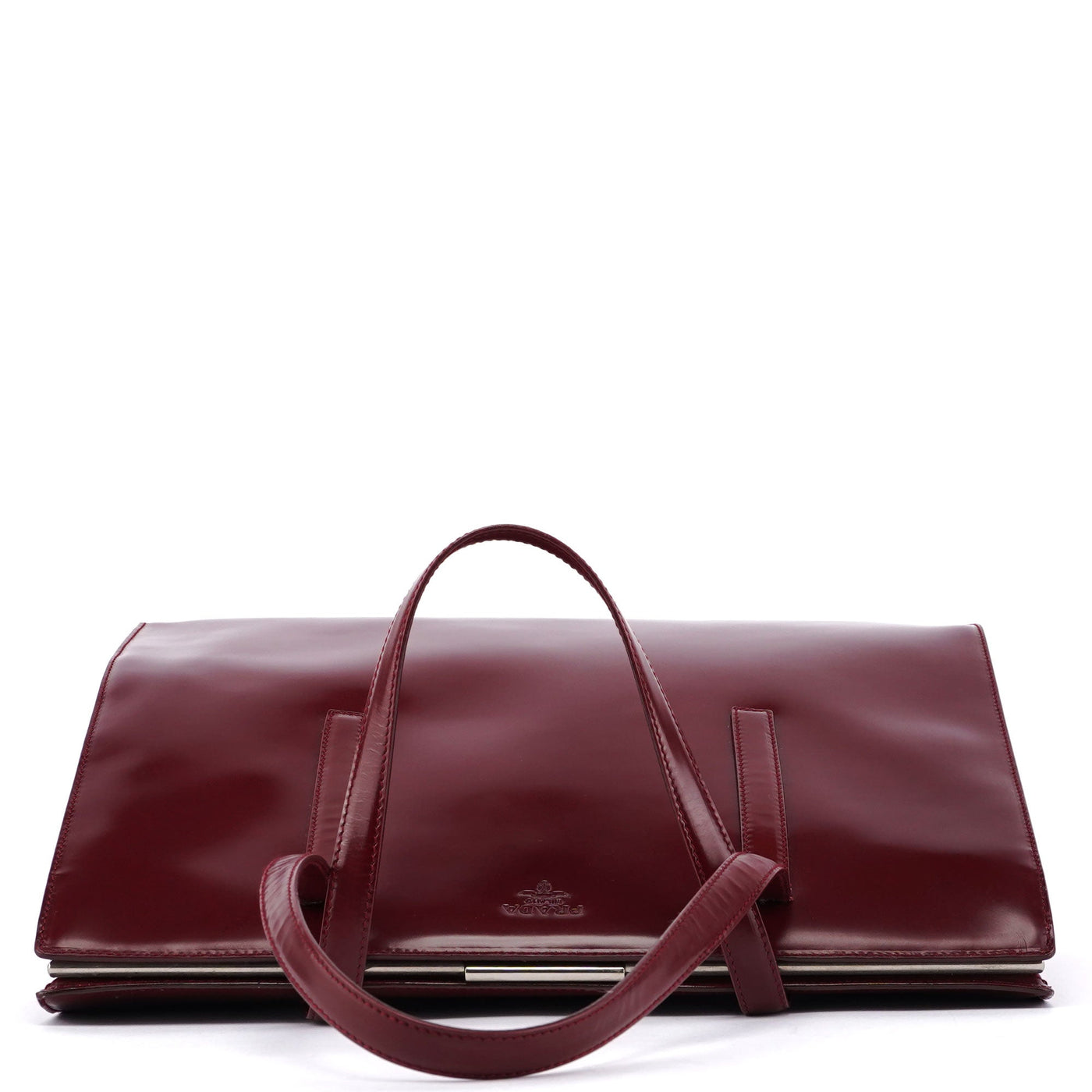 Burgundy Spazzolato Clutch Tote Bag - Product Image 4