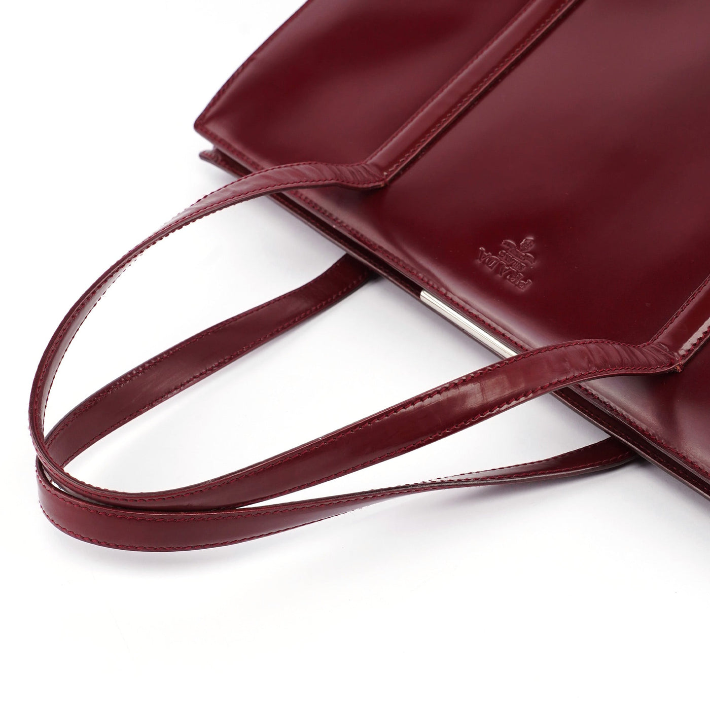 Burgundy Spazzolato Clutch Tote Bag - Product Image 12