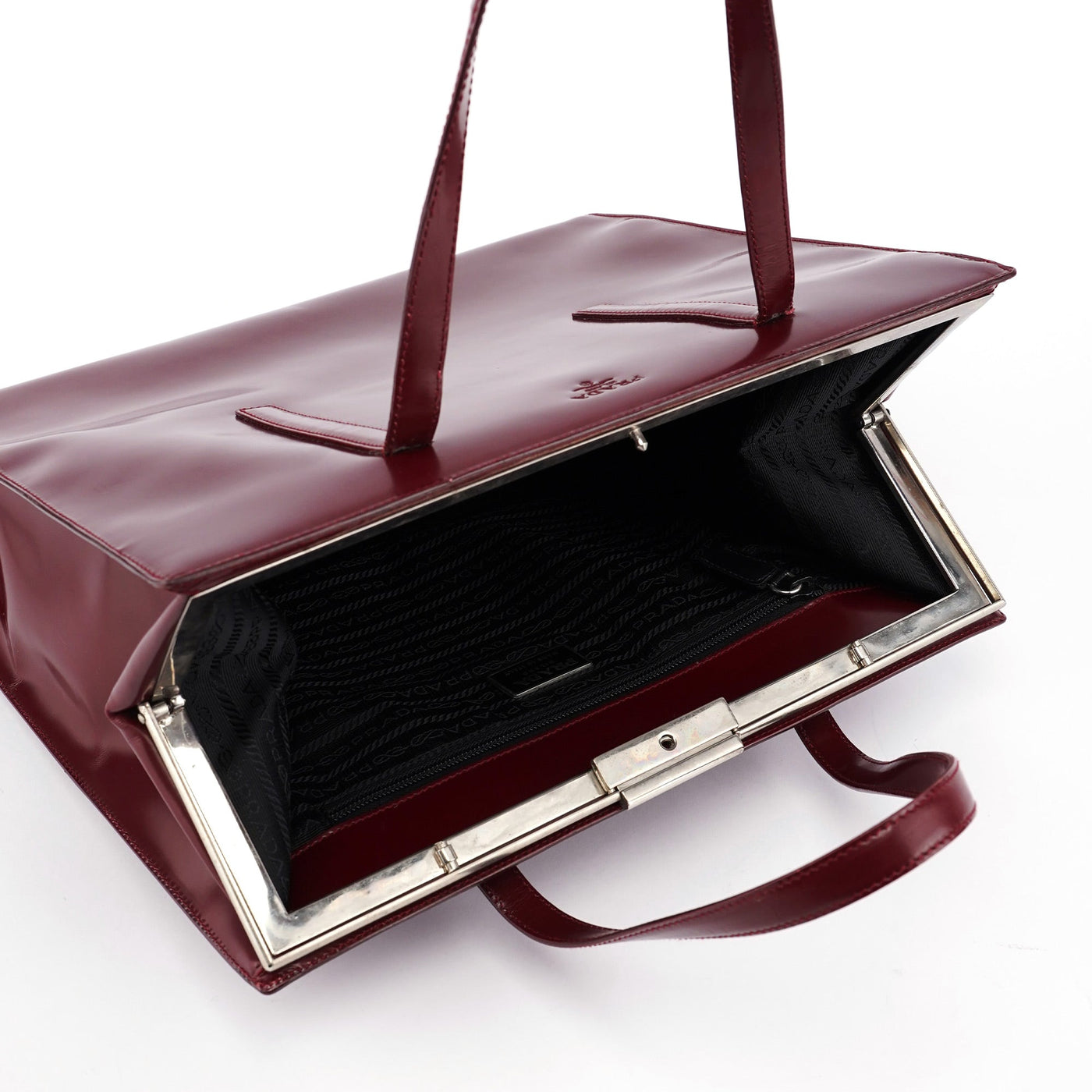 Burgundy Spazzolato Clutch Tote Bag - Product Image 14
