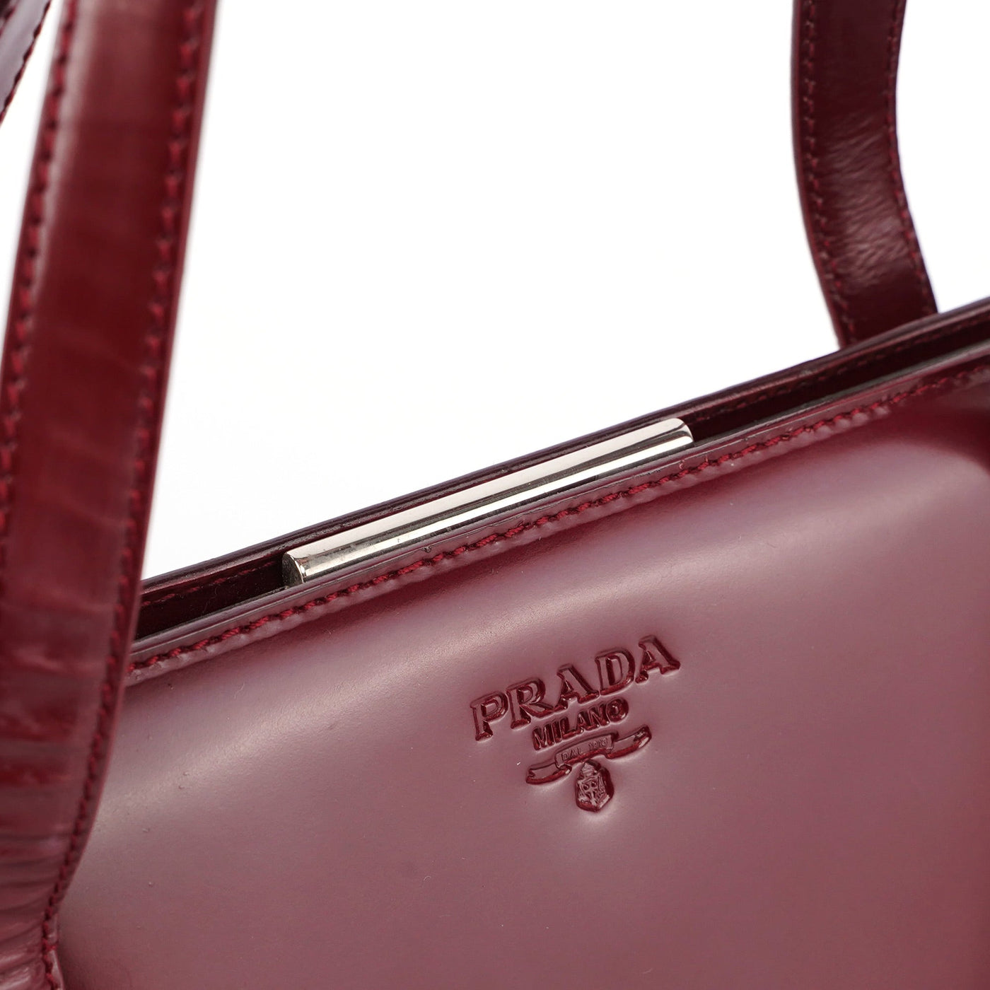 Burgundy Spazzolato Clutch Tote Bag - Product Image 7
