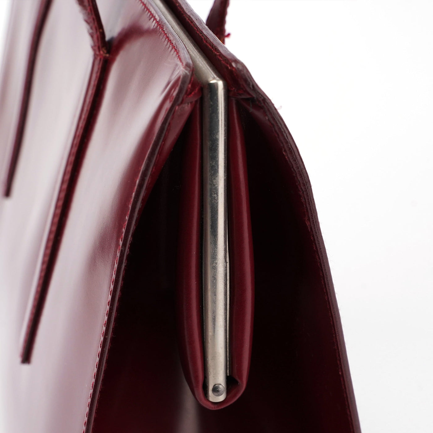 Burgundy Spazzolato Clutch Tote Bag - Product Image 9
