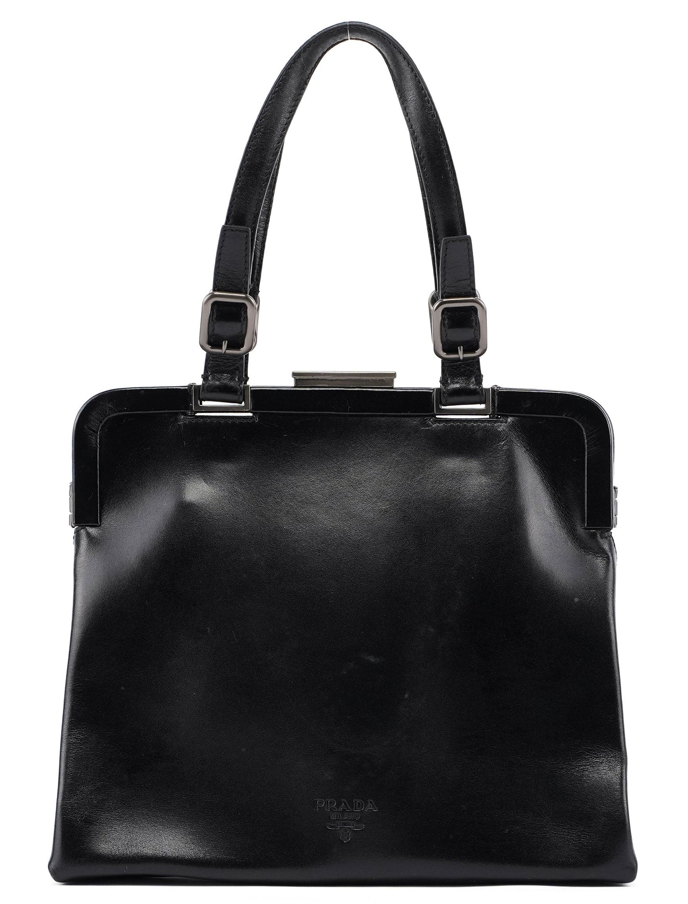 Black Calfskin Clutch Tote Bag | Studio Nafay