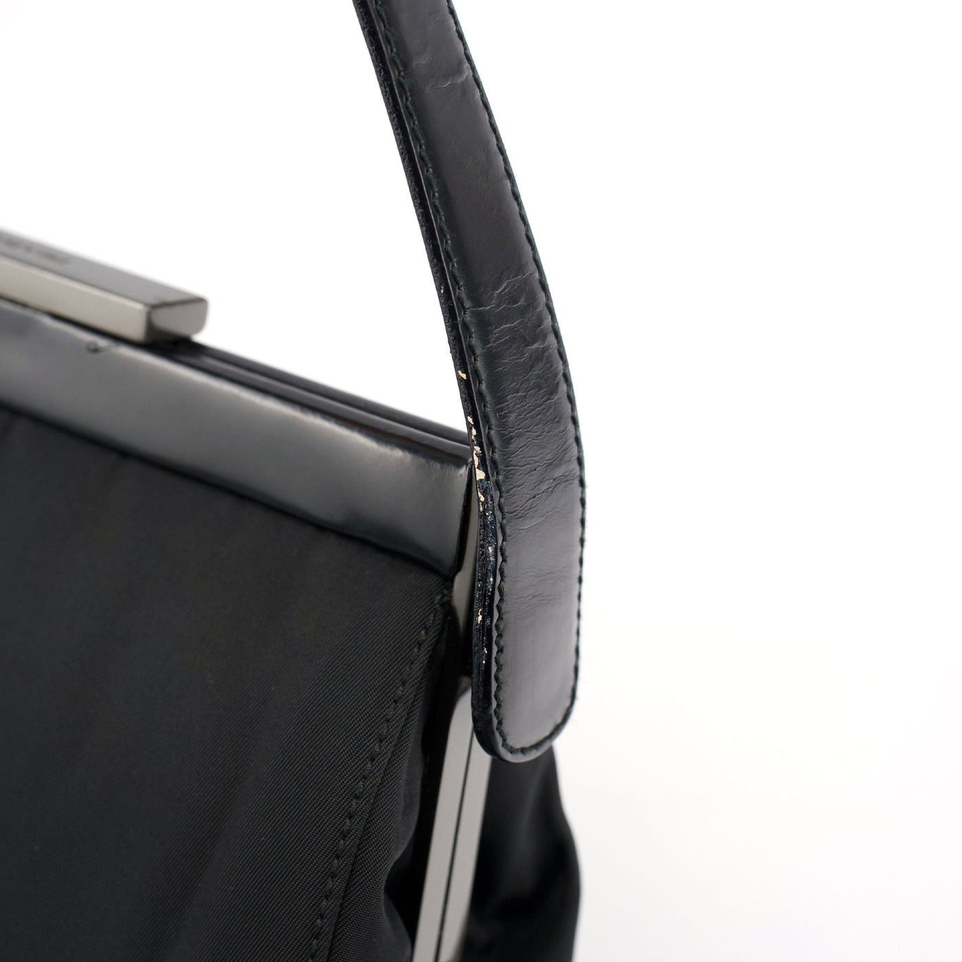 Black Tessuto Nylon Clutch Shoulder Bag - Product Image 5