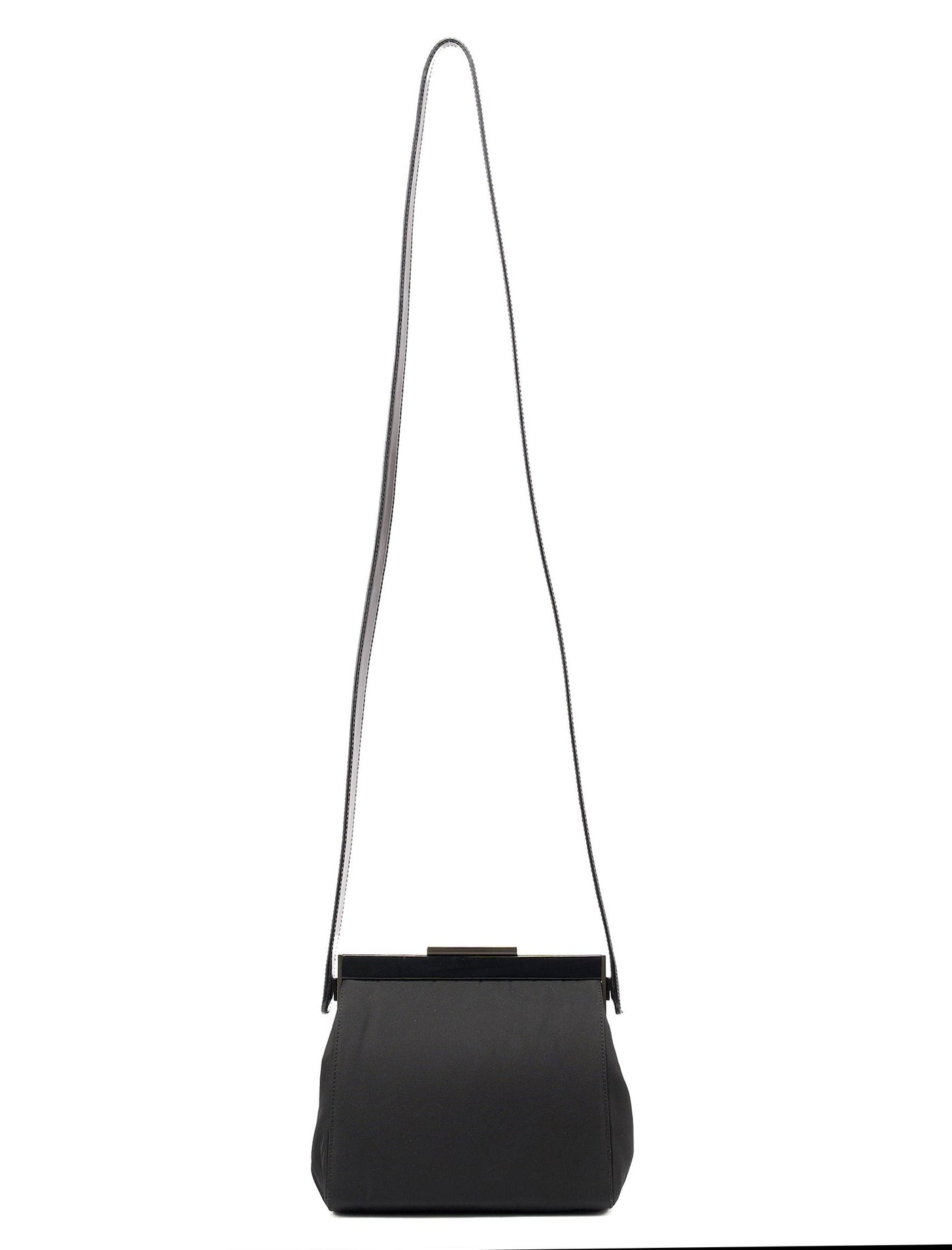 Black Tessuto Nylon Clutch Shoulder Bag | Studio Nafay