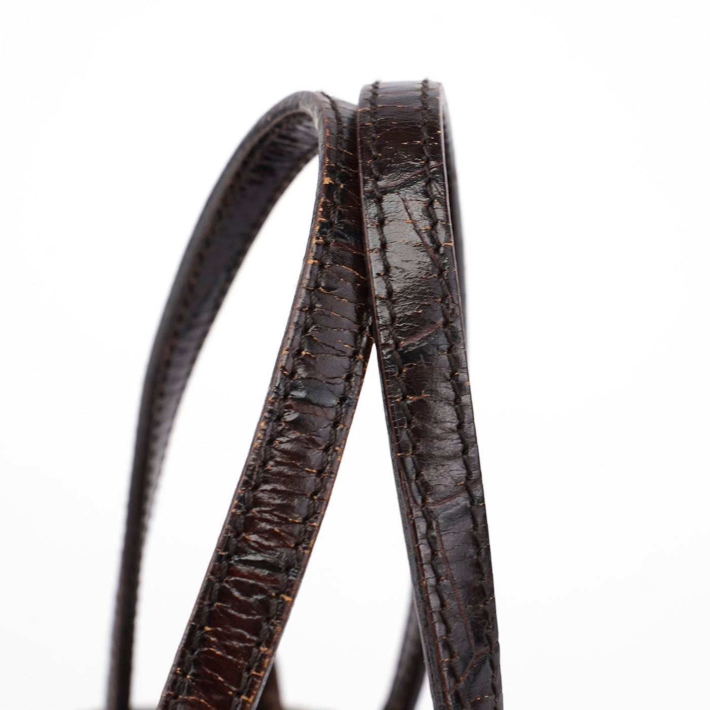 Brown Croc Embossed Clutch Top Handle Bag - Product Image 11