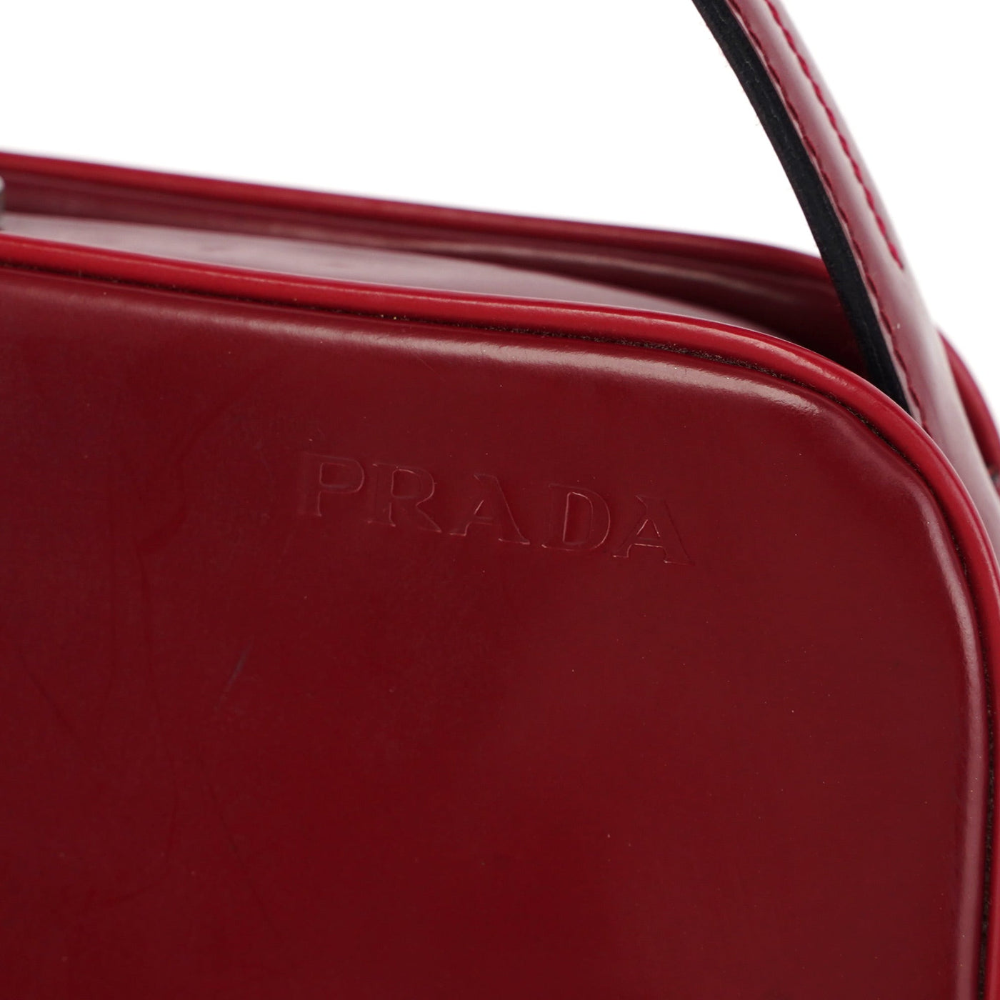 Burgundy Spazzolato Top Handle Clutch Bag - Product Image 6