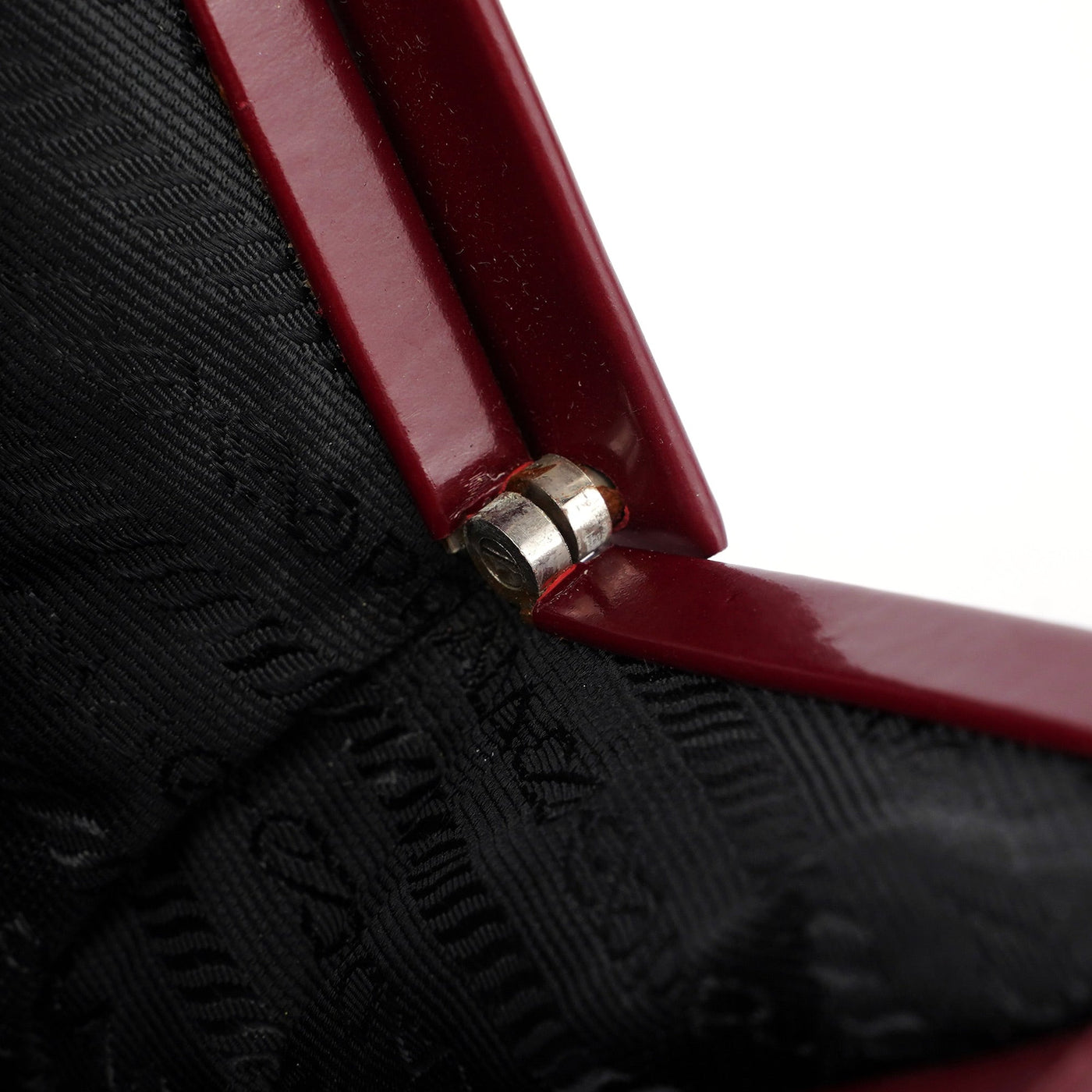 Burgundy Spazzolato Top Handle Clutch Bag - Product Image 14