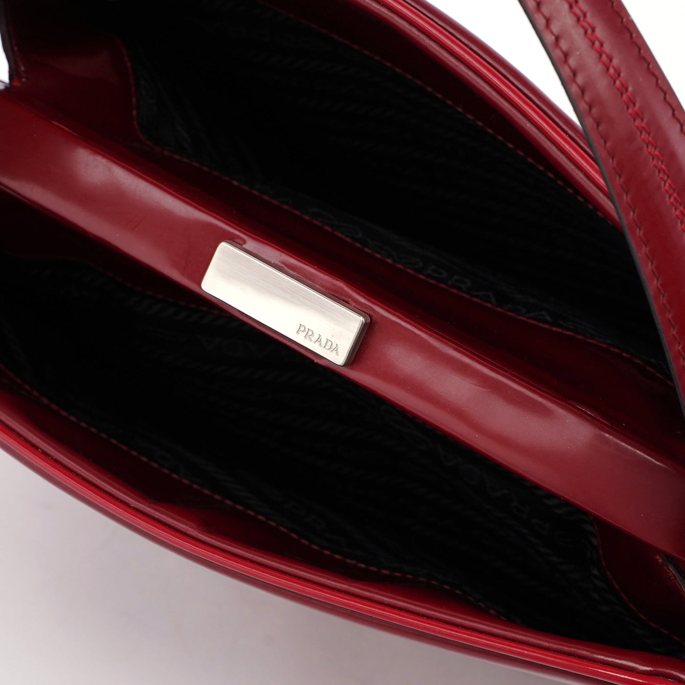 Burgundy Spazzolato Top Handle Clutch Bag - Product Image 12