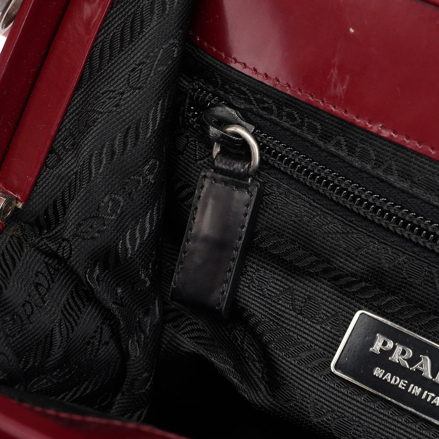 Burgundy Spazzolato Top Handle Clutch Bag - Product Image 16