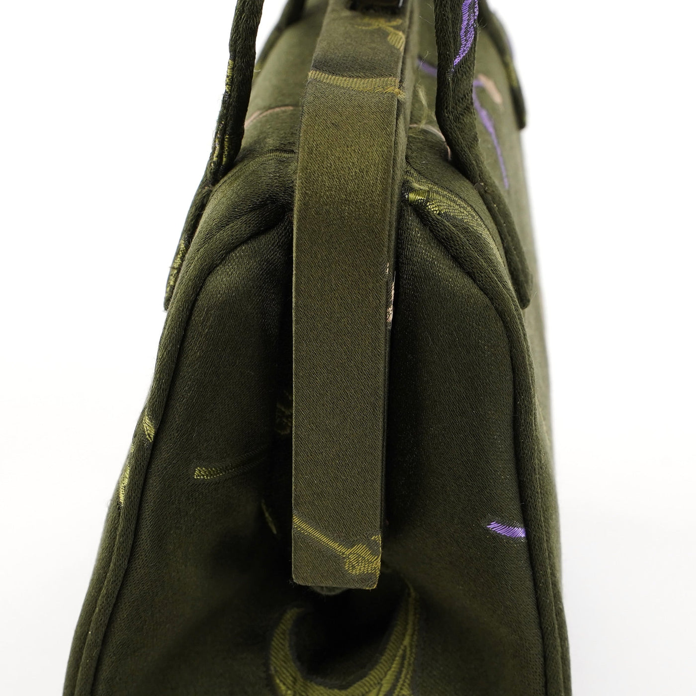 Green Silk Floral Clutch Bag - Product Image 8