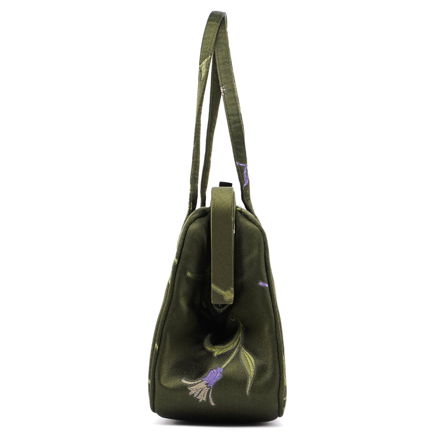 Green Silk Floral Clutch Bag - Product Image 2