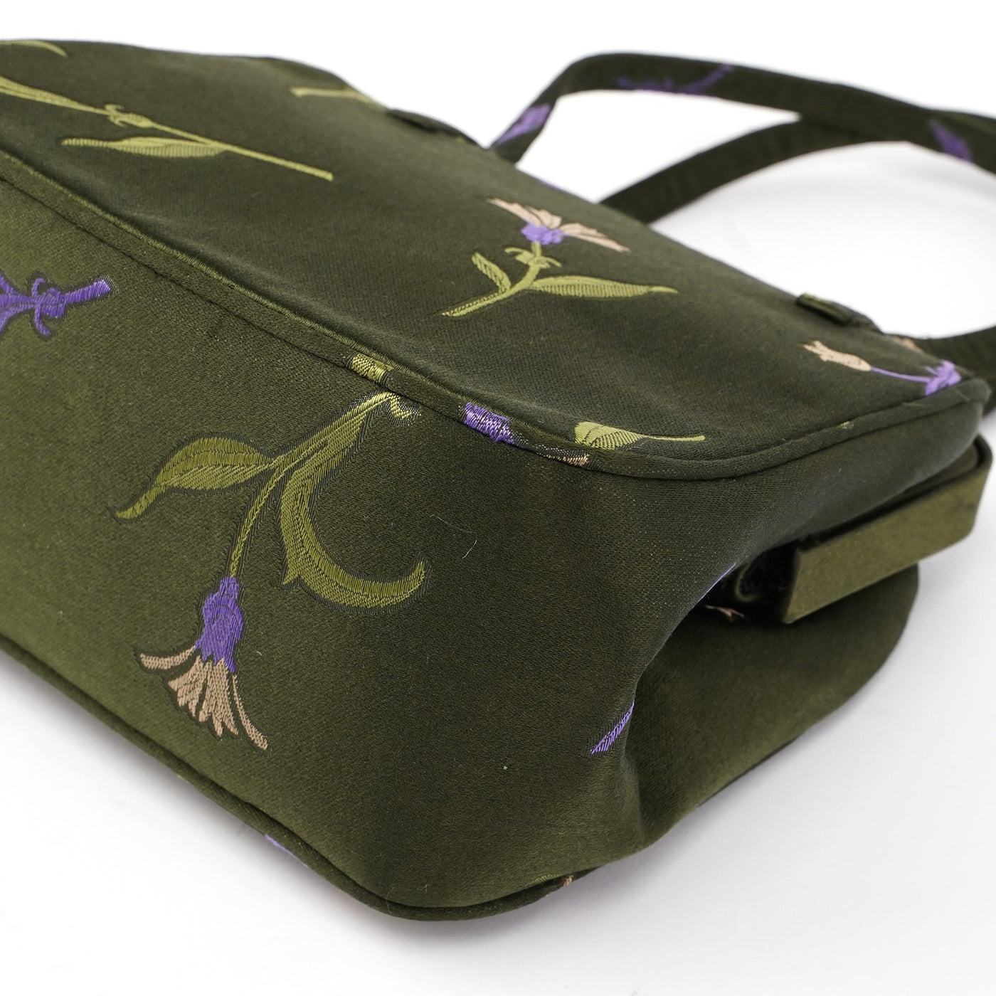 Green Silk Floral Clutch Bag - Product Image 10