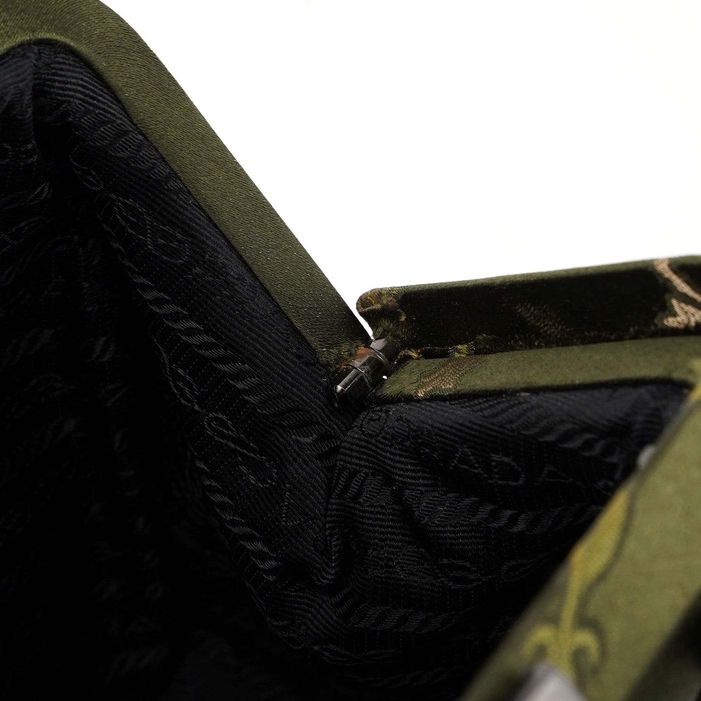 Green Silk Floral Clutch Bag - Product Image 12