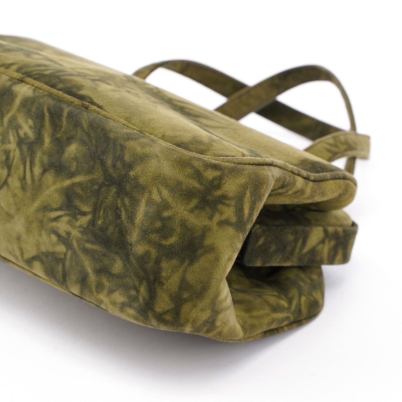 Green Tie Dye Suede Clutch Bag - Product Image 9