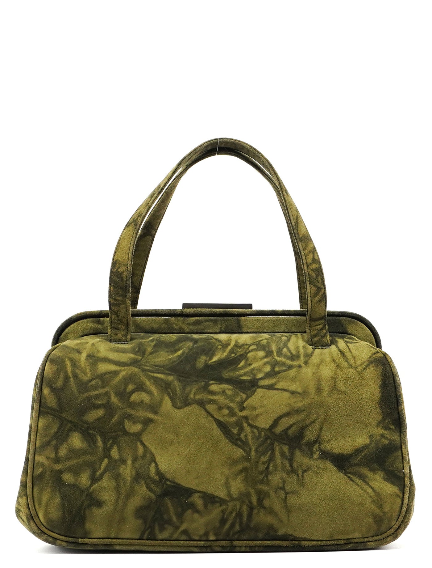 Green Tie Dye Suede Clutch Bag | Studio Nafay
