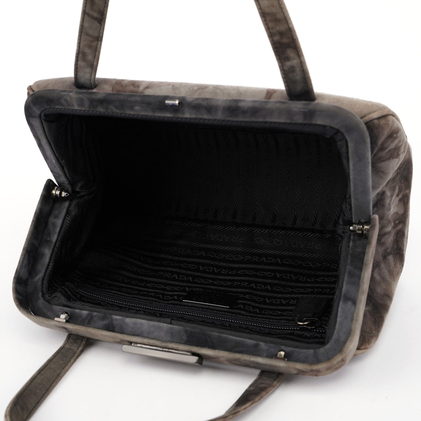 Grey Camoscio Lux Tie-Dye Clutch Bag - Product Image 10