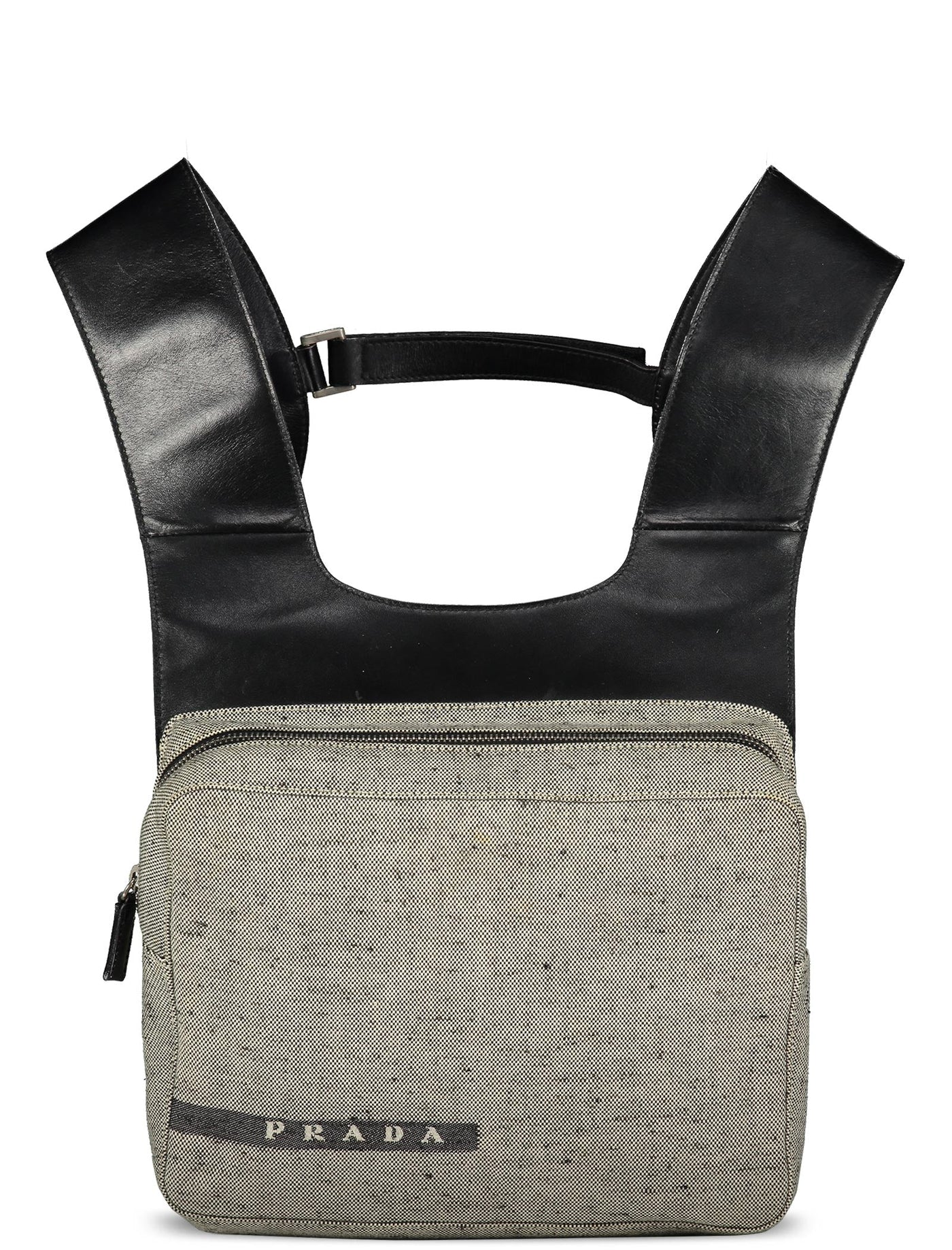 Spring Black Canvas Chest Rig Backpack | Studio Nafay