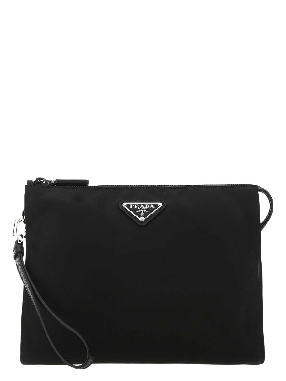 BLACK RE-NYLON CLUTCH | Studio Nafay