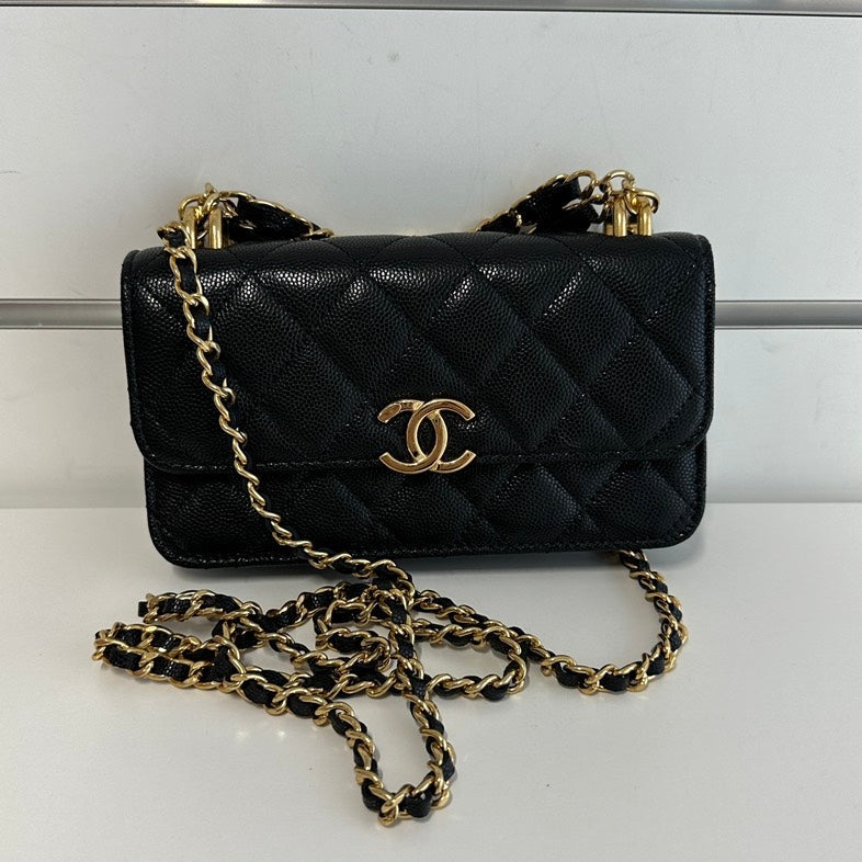 Chanel Classic Black Chain Shoulder Bag 3588 | Studio Nafay