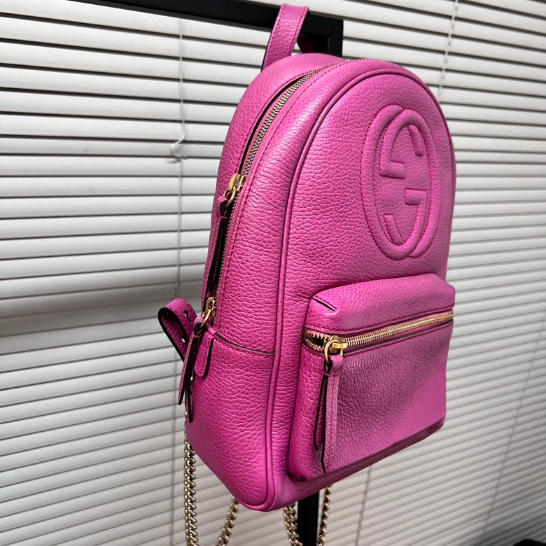Gucci Leather Chain Backpack Pink - Product Image 2